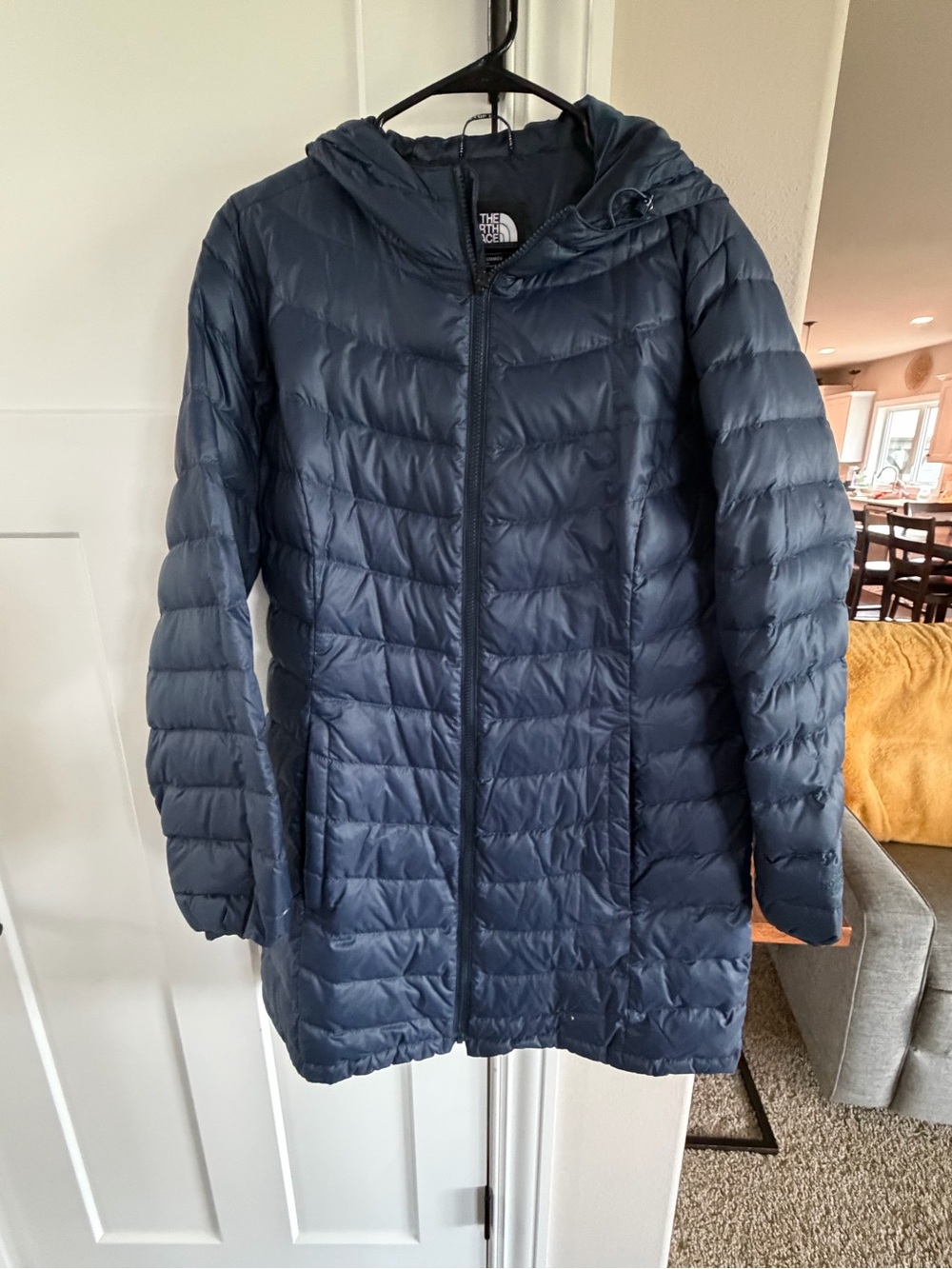 The North Face Women's Navy Hooded Packable Puffer Coat